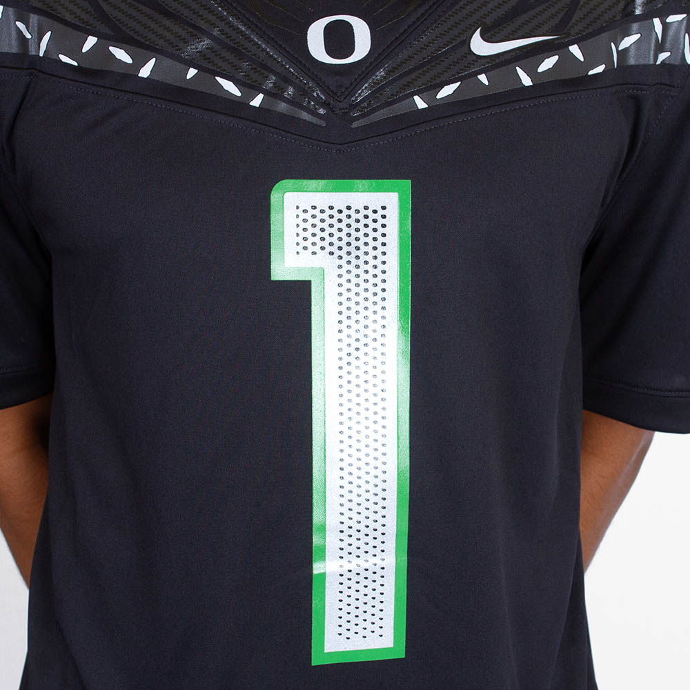 Classic Oregon O, Nike, Black, Jerseys, Men, Football, Game Day, 2024, #1, 798962